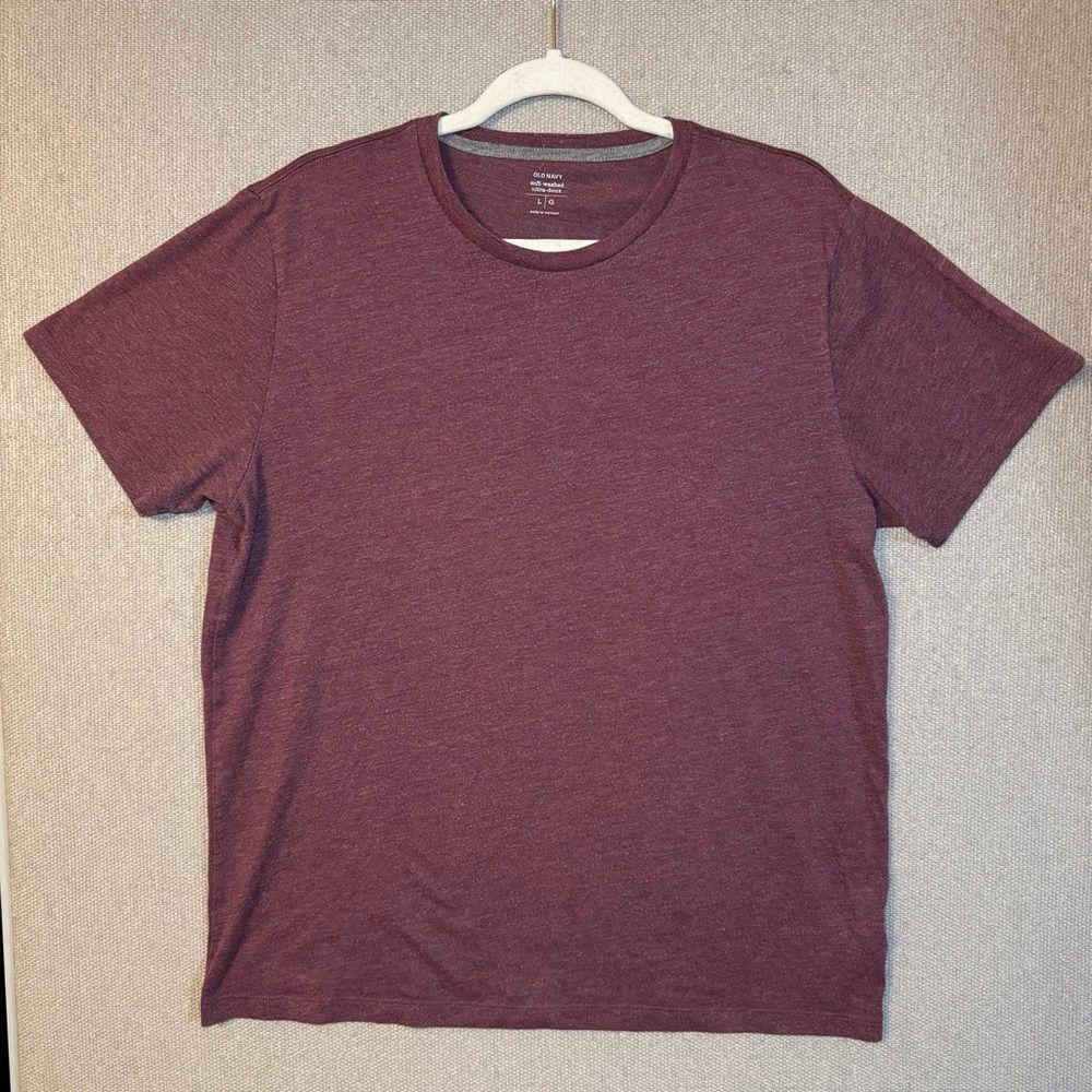 Old Navy size large Burgundy Cotton Blend short sleeve shirt